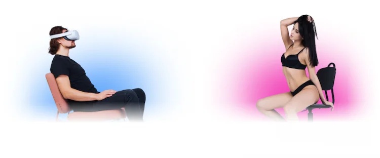 Sala de realidad virtual para modelos webcam